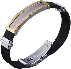 Arden, zwarte siliconen armband - Montebello juwelen-0
