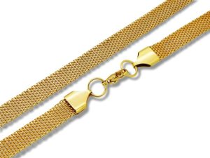 Amanto Ketting Djeni - Dames - 316L Staal Goud PVD - 8 mm - 50cm-0