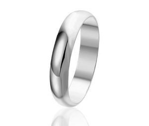 Mariage,Trouwring /Vrienschapsring in Sterling Zilver, 4mm-0