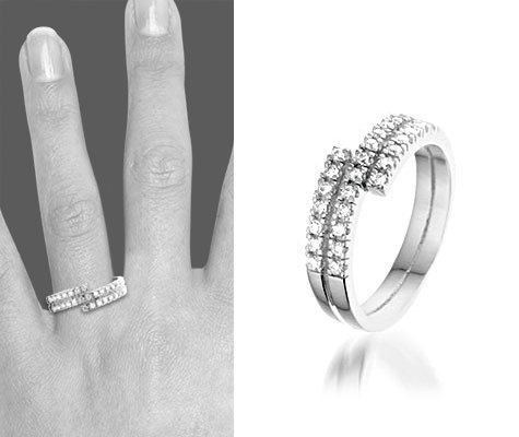 Aurore Zilveren ring met zirkonia - montebello sieraden-0