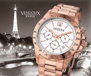 Eiffel, rosé horloge uit edelstaal - Vendoux Exclusive-0