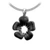 Flower Black, edelstalen halsketting - Bellitta Juwelen-0