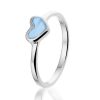 Gekleurde Heart ring, zilveren ring - amanto kinderjuwelen-5125