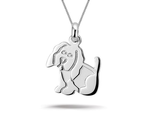 Montebello Ketting Dog - 925 Sterling Zilver - Hond - 15x20mm - 45cm-0