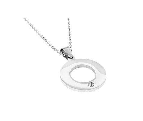 Montebello Ketting Polev - Dames - 316L Staal PVD - Zirkonia - Rond - ∅25mm - 45cm-0