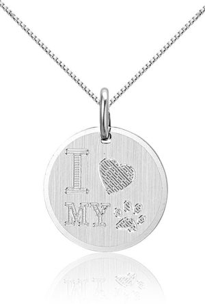 Love Dog, zilveren hanger met ketting - Montebello juwelen-0