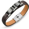Montebello Armband Abroma - Unisex - 316L Staal - PU Leer - 12mm - 20.5cm-0