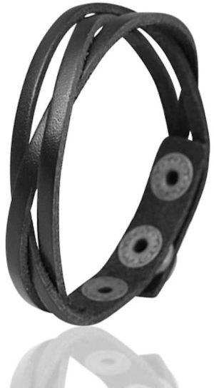Montebello Armband Anchusa Black – Heren – Leer – 21.5 cm-0