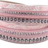 Montebello Armband Bartsia Pink - Dames - PU Leer - Zirkonia - 39 cm-0