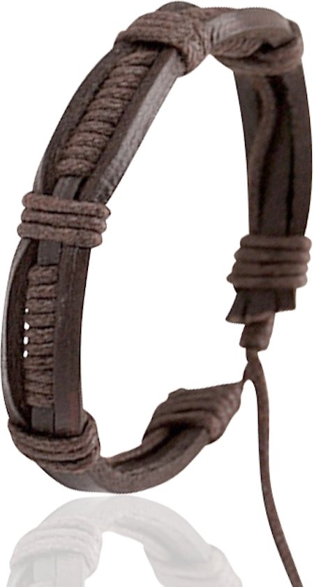 Montebello Armband Ronka Brown - Heren - Leer - ∅21-26 cm-0