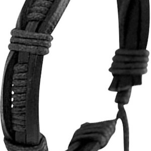 Montebello Armband Ronka Black - Heren - Leer - ∅21-26 cm-0