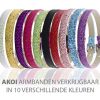 Montebello Armband Akoi FRB - Dames - PU leer - Bedel - Hart - Zirkonia - 20.5 cm-10232