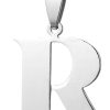 Montebello Ketting Letter R - 316L Staal - Alfabet - 18x30mm - 50cm-0