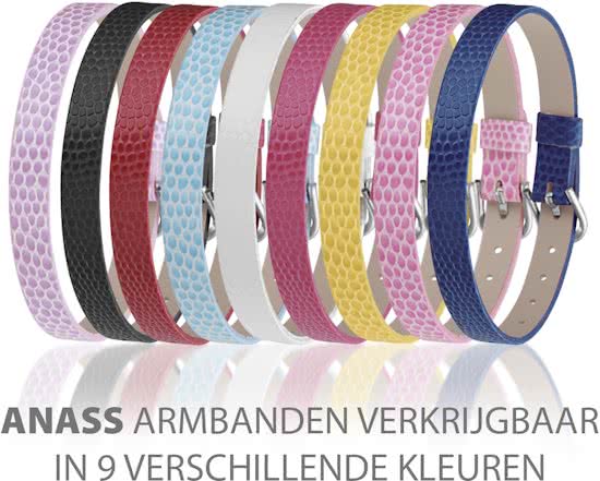 Montebello Armband Anass Zwart - Dames - Leer - Metaal - 20.5 cm-10841