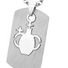 Montebello Ketting Waterman - Unisex - 316L Staal - Horoscoop - Dogtag - 50 x 22 mm - 50 cm-0