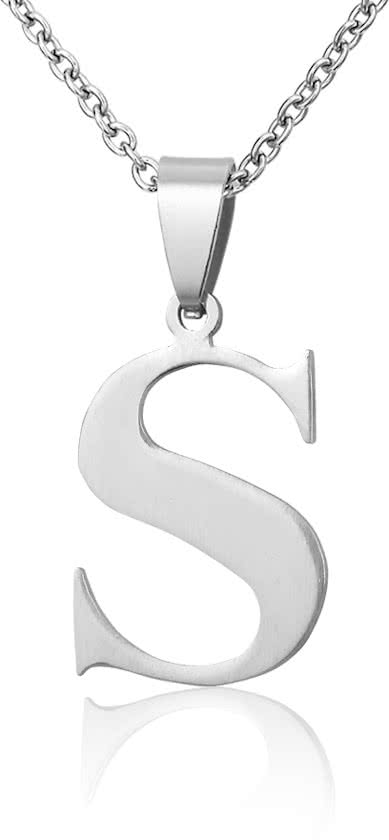 Montebello Ketting Letter S - 316L Staal - Alfabet - 20x30mm - 50cm-0