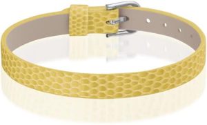Montebello Armband Anass Geel - Dames - Leer - Metaal - 20.5 cm-0