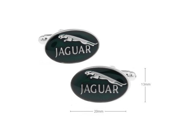 Montebello Manchetknopen Jaguar - Heren - Metaal - Ovaal - 20 x 13 mm-0