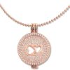 Montebello Ketting Kady - Dames - 316L Staal - Zirkonia - Hart - 3-delige - Coin - 80 cm-0