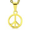 Amanto Ketting Allard - Heren - 316L Staal - Rond - Peace - 56 cm-0