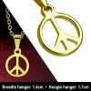 Amanto Ketting Allard - Heren - 316L Staal - Rond - Peace - 56 cm-11897