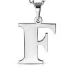 Amanto Ketting Letter F - Heren - 316L Staal - Alfabet - 23 x 25 mm - 60 cm-0