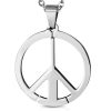 Amanto Ketting Allan - Heren - 316L Staal - Rond - Peace - 60 cm-0
