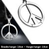 Amanto Ketting Allan - Heren - 316L Staal - Rond - Peace - 60 cm-11893