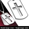 Amanto Ketting Alune - Heren - 316L Staal - Kruis - Dogtag - 60 cm-11929