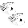 Amanto Manchetknopen Arthur - Heren - Staal - Spel - Poker - 19x22,5mm-12698