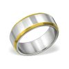 Amanto Ring Avery - Heren - 316L Staal Goud PVD - 8 mm -0