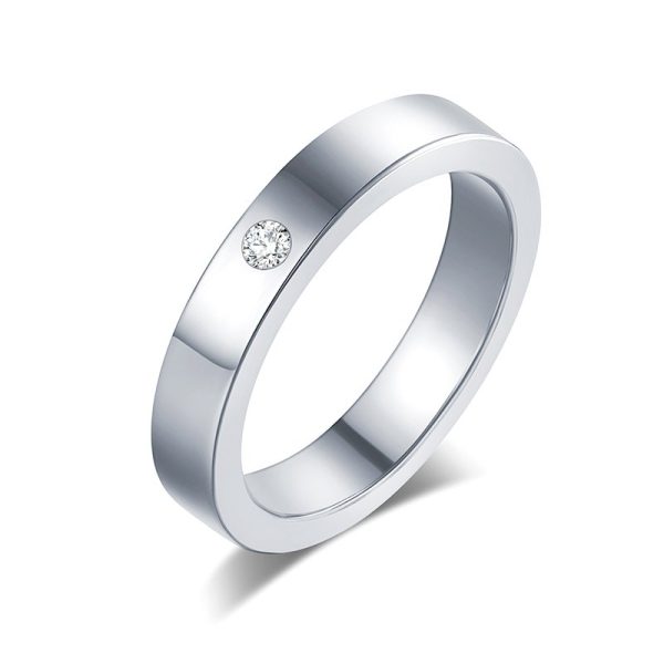 Montebello Ring Tabea - Unisex - 316L Staal - Zirkonia - Trouw - 5 mm -13158