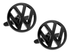 Montebello Manchetknopen Volkswagen Black - Heren - 316L Staal - Autologo - ∅ 19 mm-0