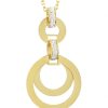 Montebello Ketting Blyss K - Dames - 316L Staal Goud PVD - Zirkonia - Rond - 74 x 40 mm - 50 cm-0
