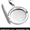 Montebello Ketting Arina - Dames - 316L Staal PVD - Rond - Medaillon - ∅30 mm - 45 cm-13927