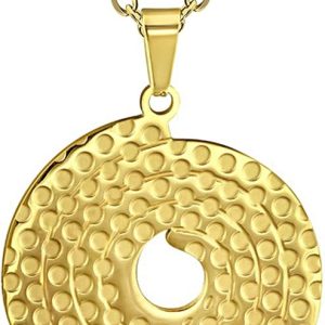 Amanto ketting Cameon Gold - Dames - 316L Staal - Rond - ∅32 mm - 50 cm-0