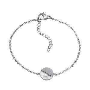 Amanto Armband Camille A - Dames - 316L Staal - Zirkonia - Rond - ∅10 mm - 19 cm-0