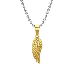 Amanto ketting Can Gold - Unisex - 316L Staal - Vleugel - 8 x 21 mm - 45 cm-14022