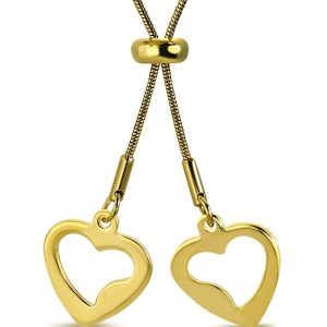 Amanto Ketting Ceciel - Dames - 316L Staal Goud PVD - Hart - 15 x 15 mm - 80 cm-0
