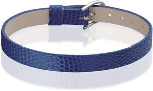 Montebello Armband Anass Donkerblauw - Dames - Leer - Metaal - 20.5 cm-0