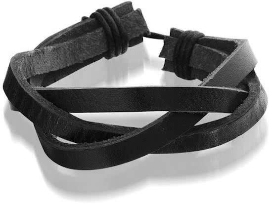 Montebello Armband Wollemia Black - Unisex - Leer - 20-23cm-0