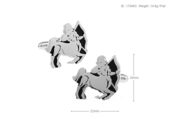 Amanto Manchetknopen Boogschutter - Heren - 316L Staal - Horoscoop - 22 x 20 mm-15067