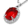 Amanto Ketting Dara Red - Dames - 316L Staal PVD - Zirkonia - 26 x 21 mm - 50 cm-0