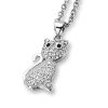 Amanto Ketting Daris - Dames - 316L Staal PVD - Zirkonia - Poes - 21 x 11 mm - 45 cm-0