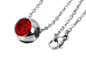 Amanto Ketting Danya Red - Dames - 316L Staal PVD - Zirkonia - 12 x 12 mm - 50 cm-0