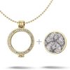 Montebello Ketting Aleyna GZ - Dames - Staal - Messing Verguld - Zirkonia - ∅35 mm - Coin - 3-delig - 80 cm-16763