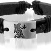 Montebello Armband Maagd - Unisex - Leer - Metaal - Horoscoop - 20-23 cm-0