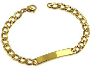Amanto Armband Delmer Gold - Dames - 316L Staal PVD - Graveer - 6 mm - 19 cm-0