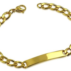 Amanto Armband Delmer Gold - Dames - 316L Staal PVD - Graveer - 6 mm - 19 cm-0