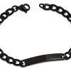 Amanto Armband Delmer Black - Dames - 316L Staal PVD - Graveer - 6 mm - 19 cm-0